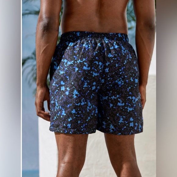 Swim shorts, Allover Print Drawstring Waist, large, NWT - Picture 2 of 6